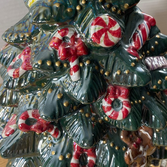 Christopher Radko Holiday Musical Motion Ceramic Christmas Tree w Train Video - Picture 4 of 13